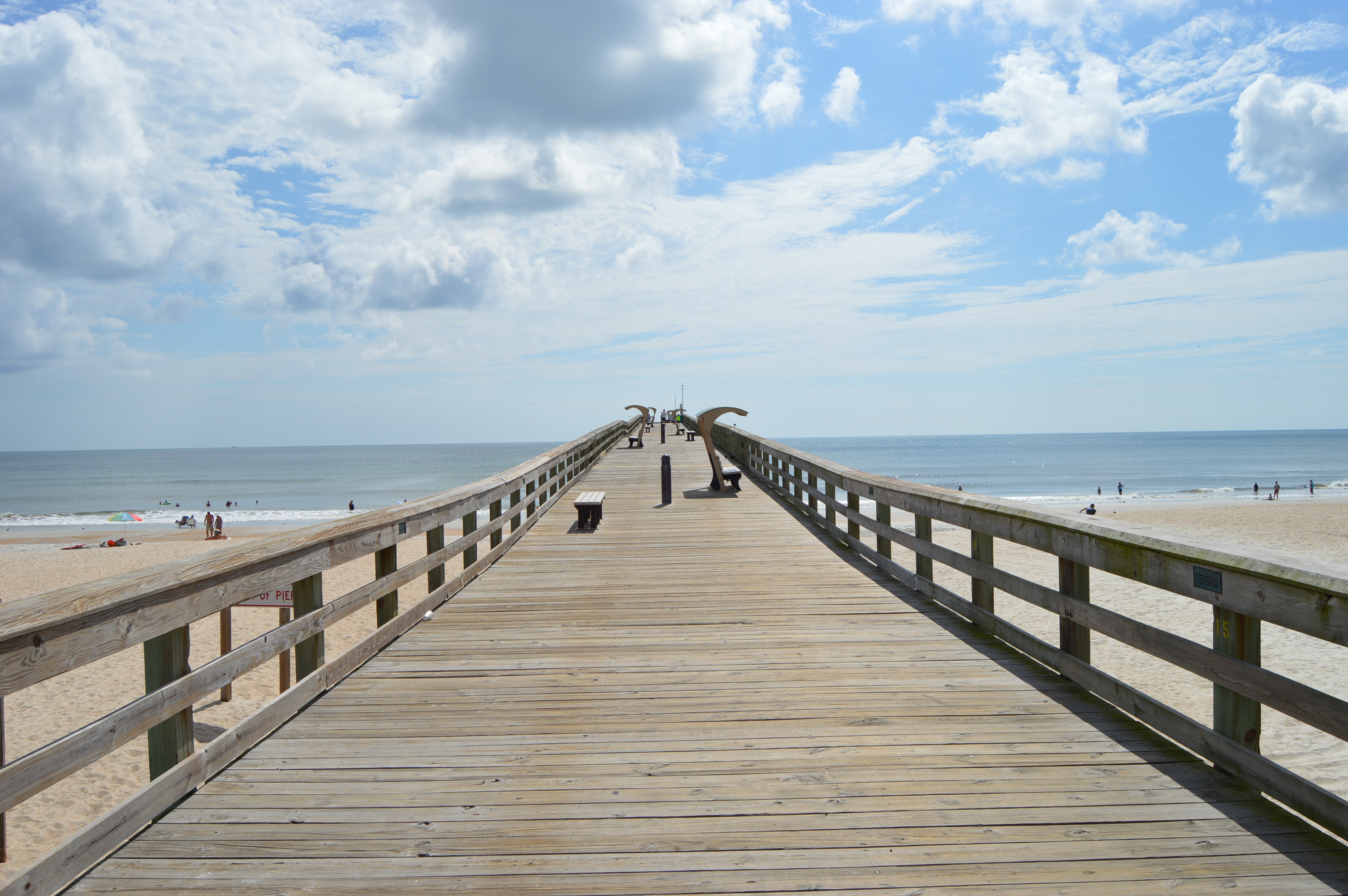 St. Augustine Beach Pier and the Atlantic shore